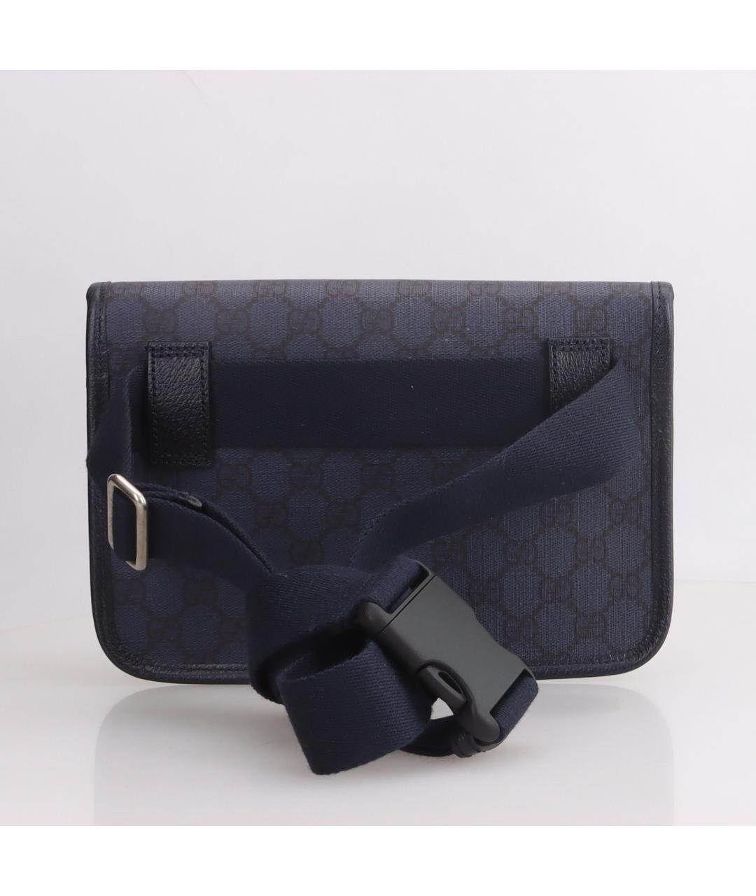 GUCCI Темно-синяя поясная сумка, фото 3