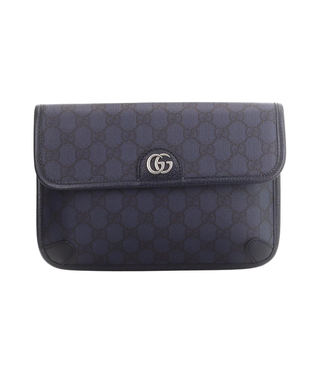 GUCCI Темно-синяя поясная сумка, фото 1