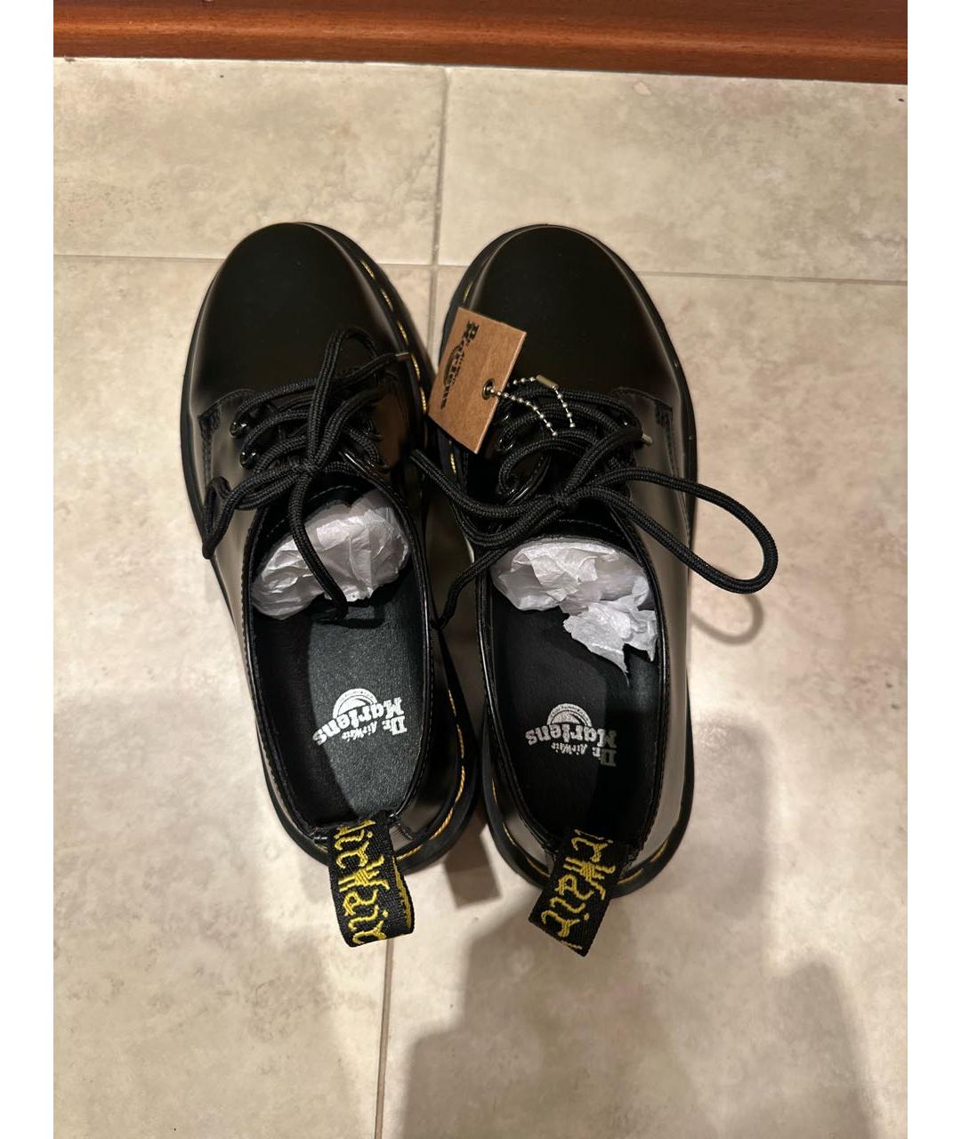 DR. MARTENS Черные кожаные ботинки, фото 4