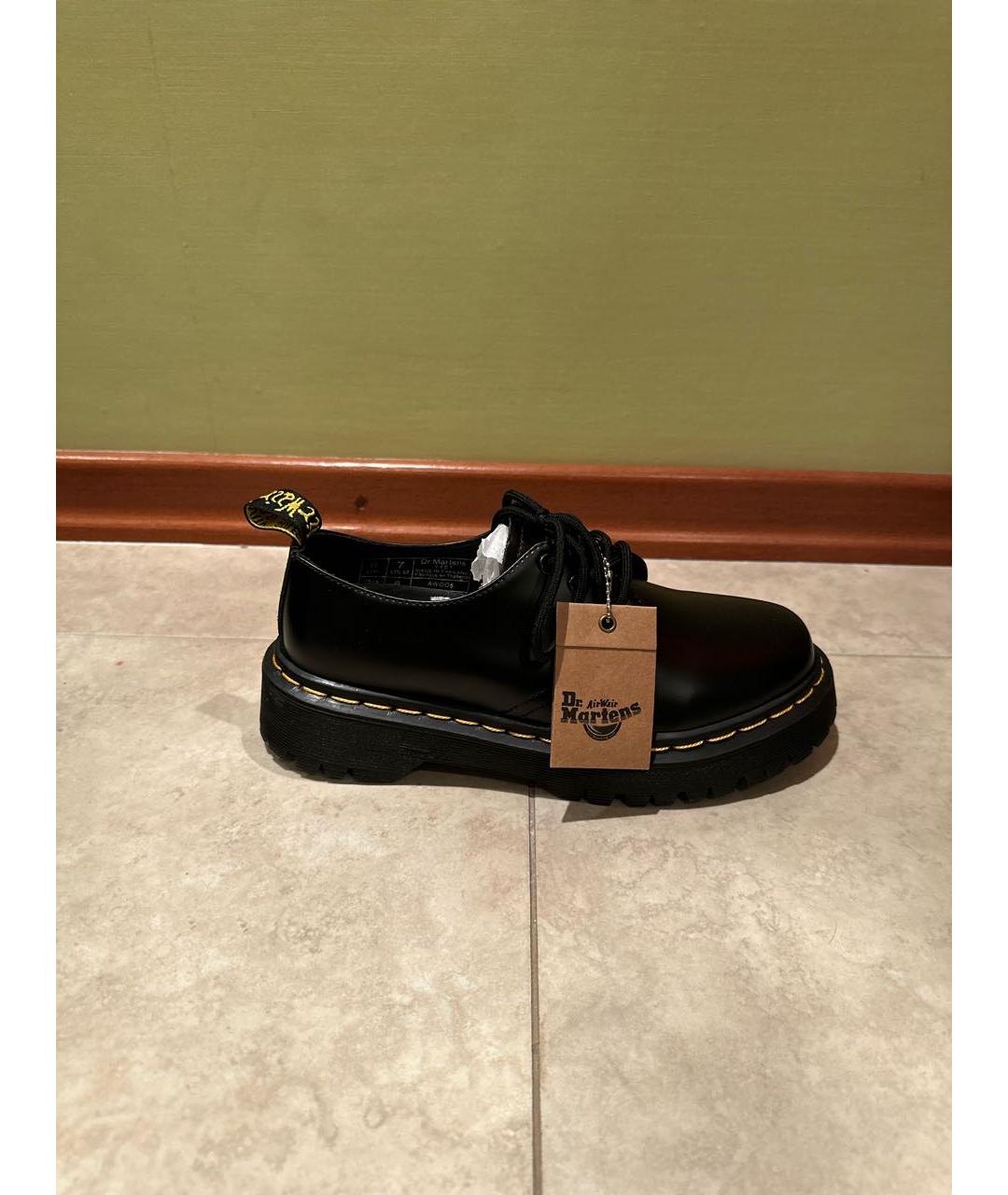 DR. MARTENS Черные кожаные ботинки, фото 2