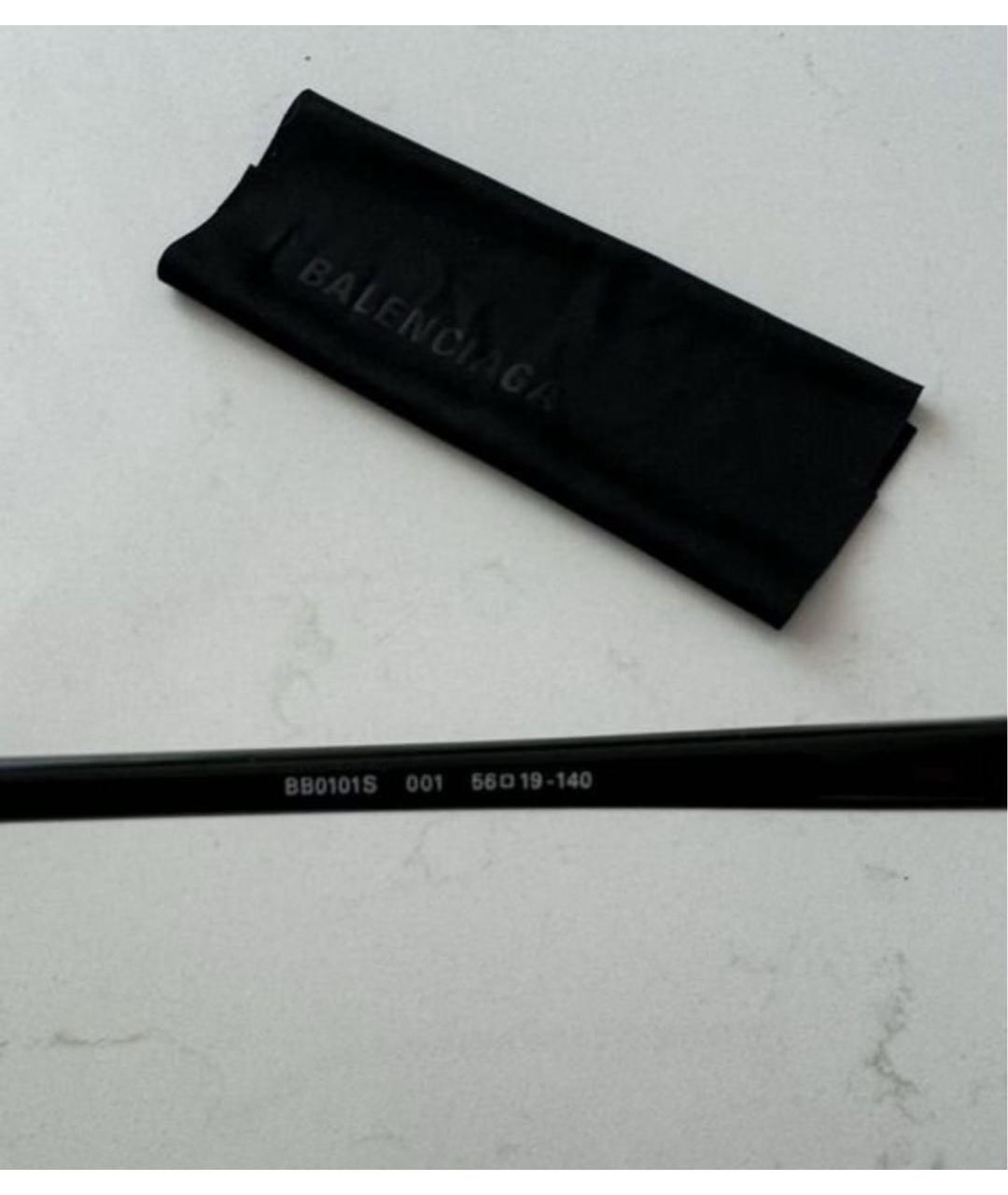 BALENCIAGA Черные пластиковые солнцезащитные очки, фото 3