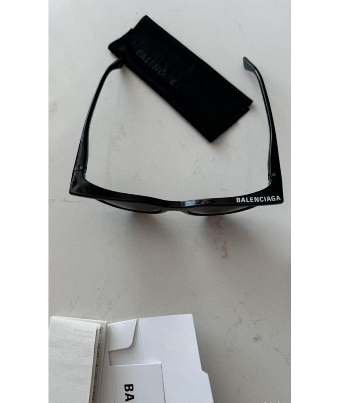 BALENCIAGA Черные пластиковые солнцезащитные очки, фото 2