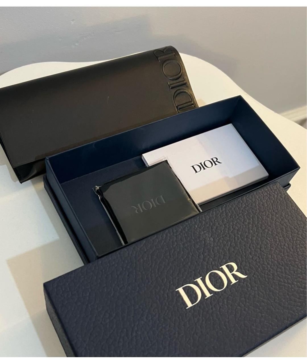 CHRISTIAN DIOR Черные пластиковые солнцезащитные очки, фото 4
