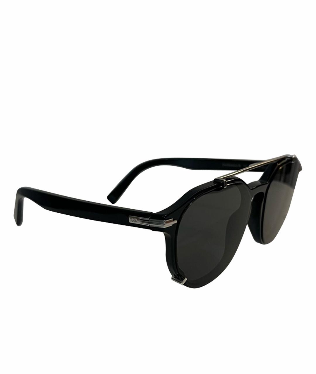 CHRISTIAN DIOR Черные пластиковые солнцезащитные очки, фото 1