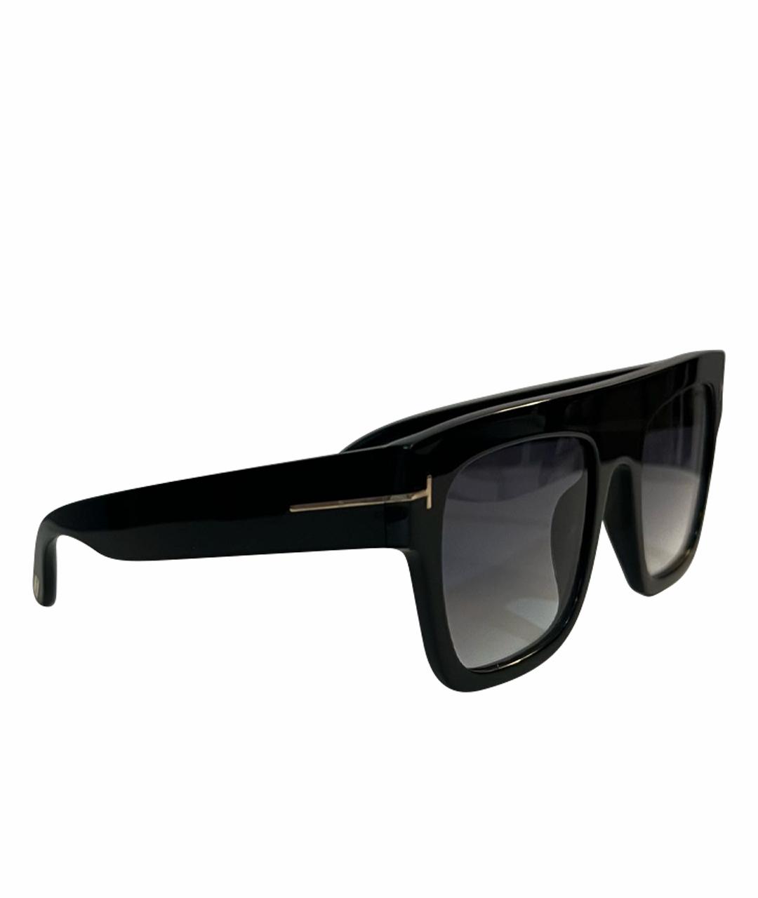 TOM FORD Черные пластиковые солнцезащитные очки, фото 1