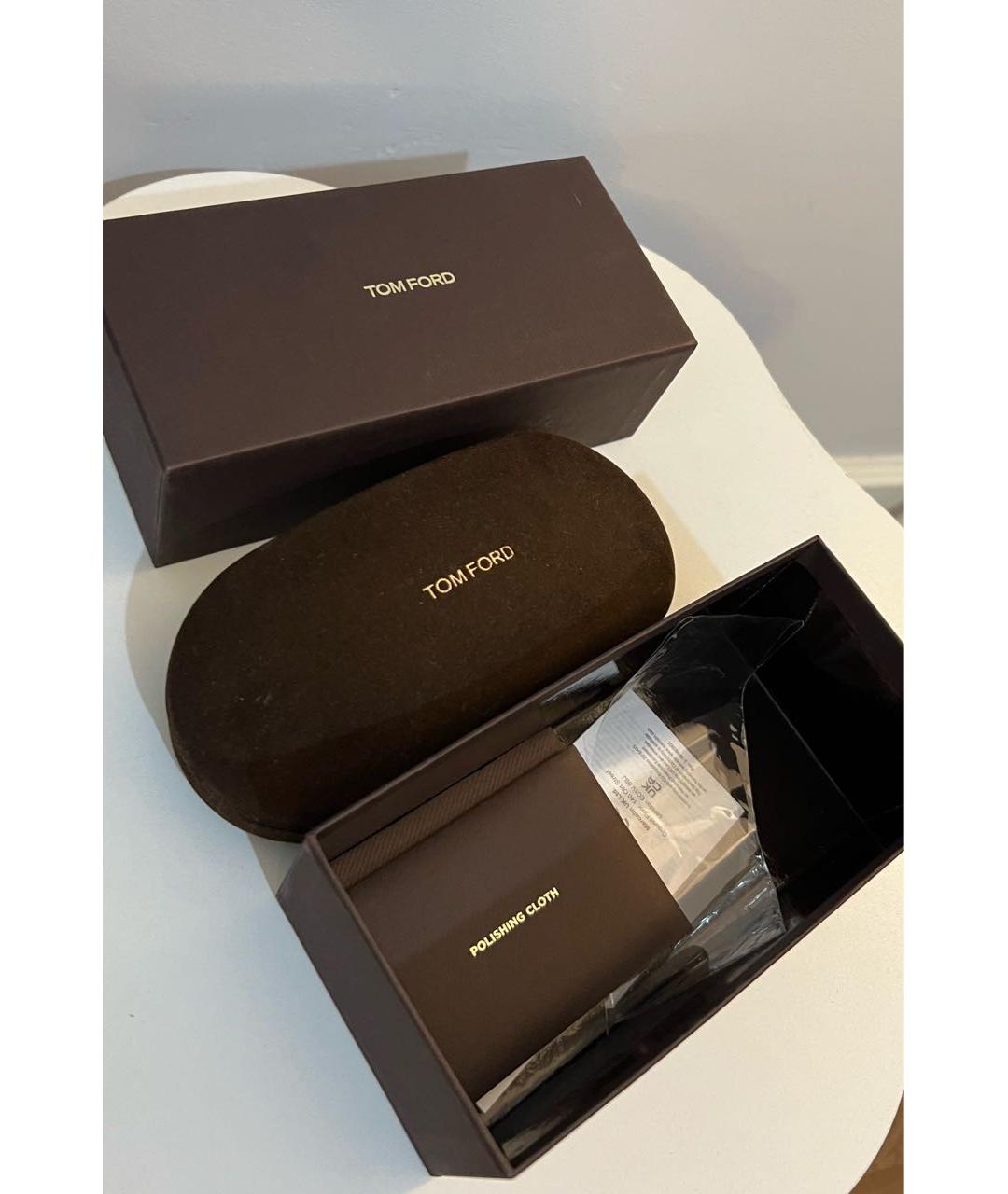 TOM FORD Черные пластиковые солнцезащитные очки, фото 4