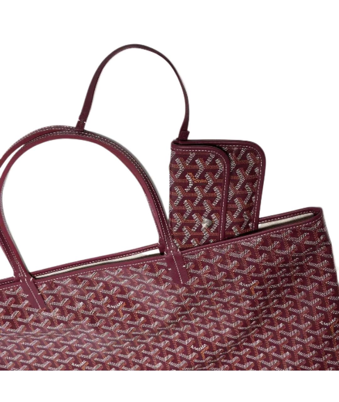 GOYARD Бордовая сумка тоут, фото 4