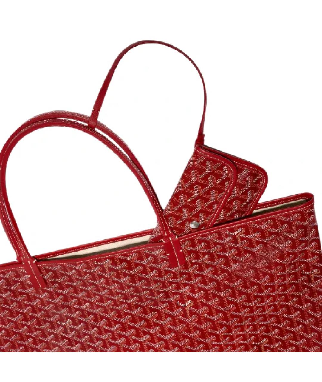 GOYARD Красная сумка тоут, фото 4