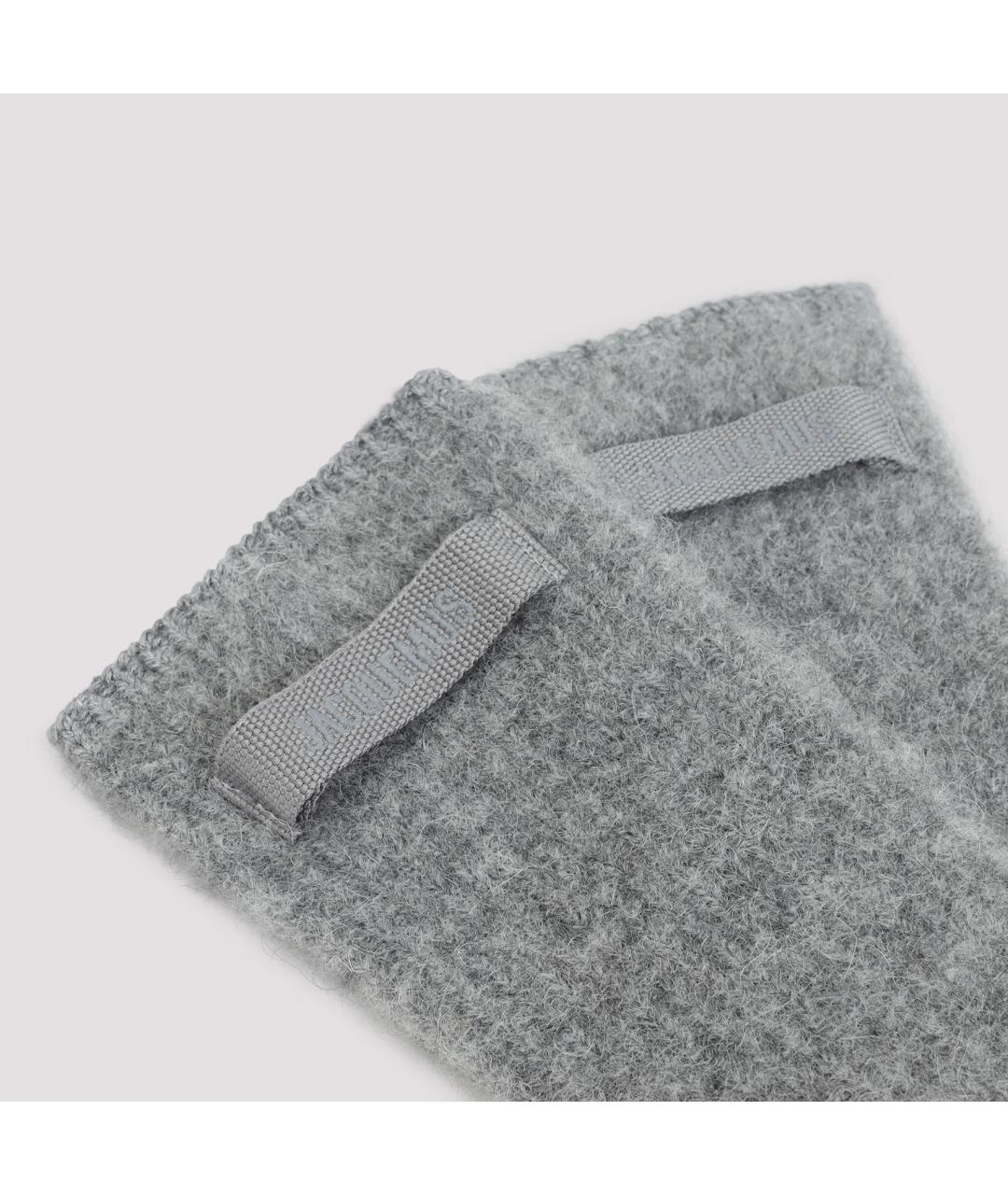 JACQUEMUS Серые перчатки, фото 3