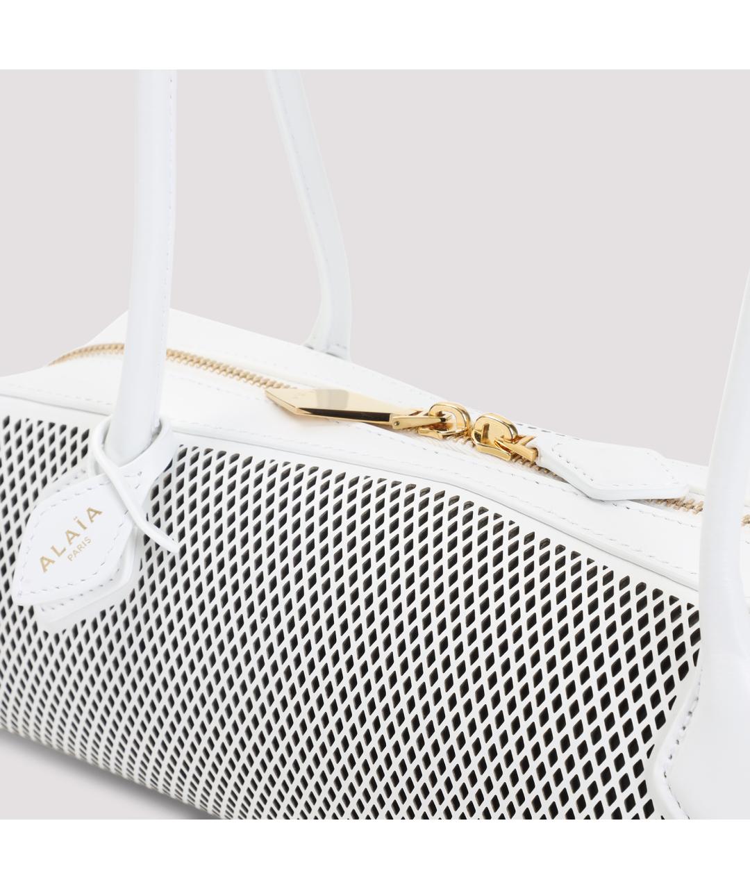 ALAIA Белая кожаная сумка через плечо, фото 3