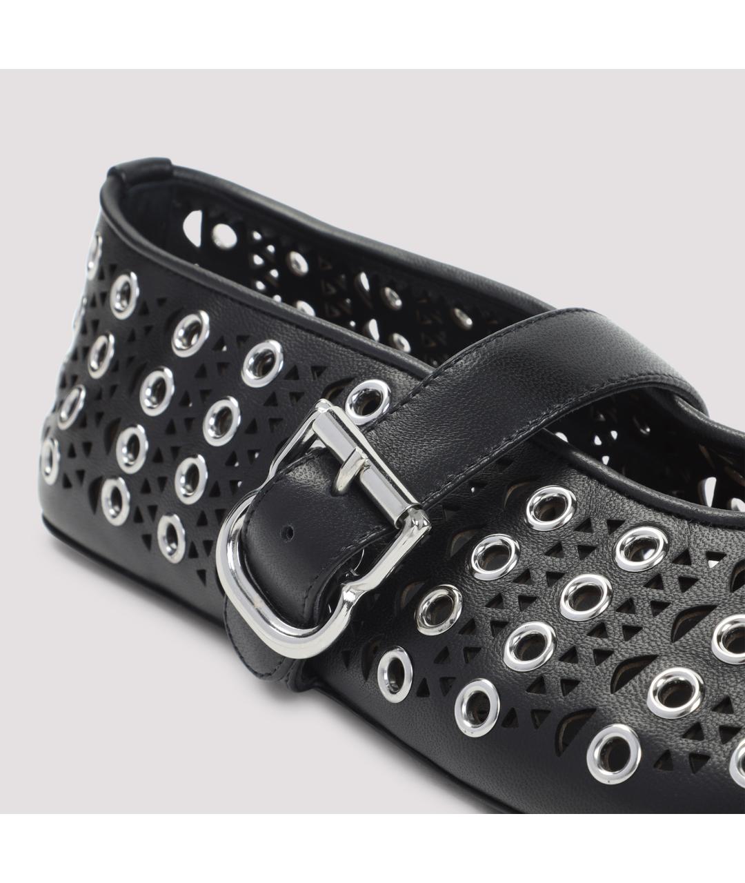 ALAIA Черные кожаные балетки, фото 4