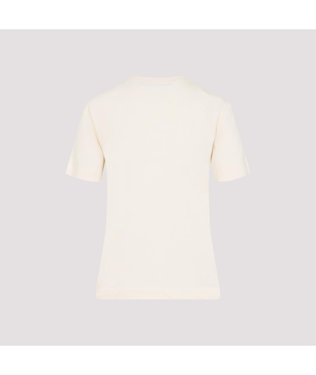JACQUEMUS Бежевая хлопковая футболка, фото 2