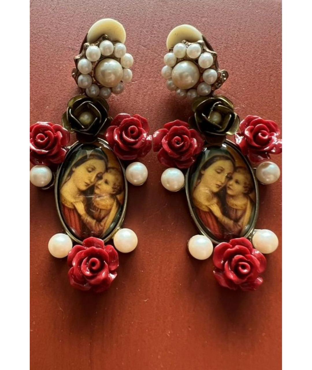 DOLCE&GABBANA Золотые металлические клипсы, фото 4