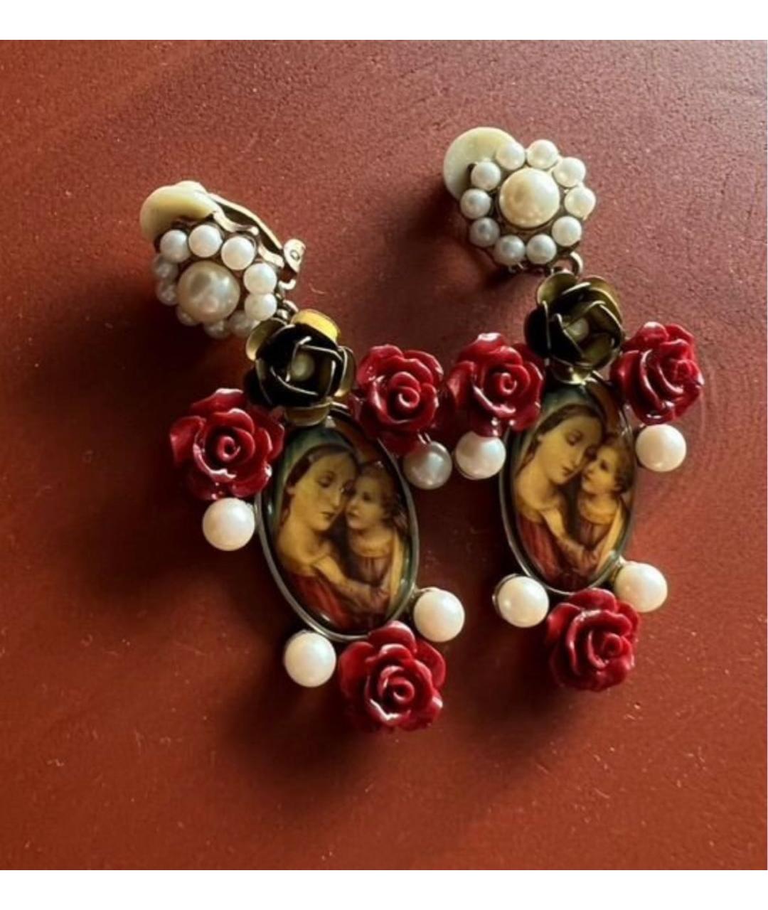 DOLCE&GABBANA Золотые металлические клипсы, фото 2