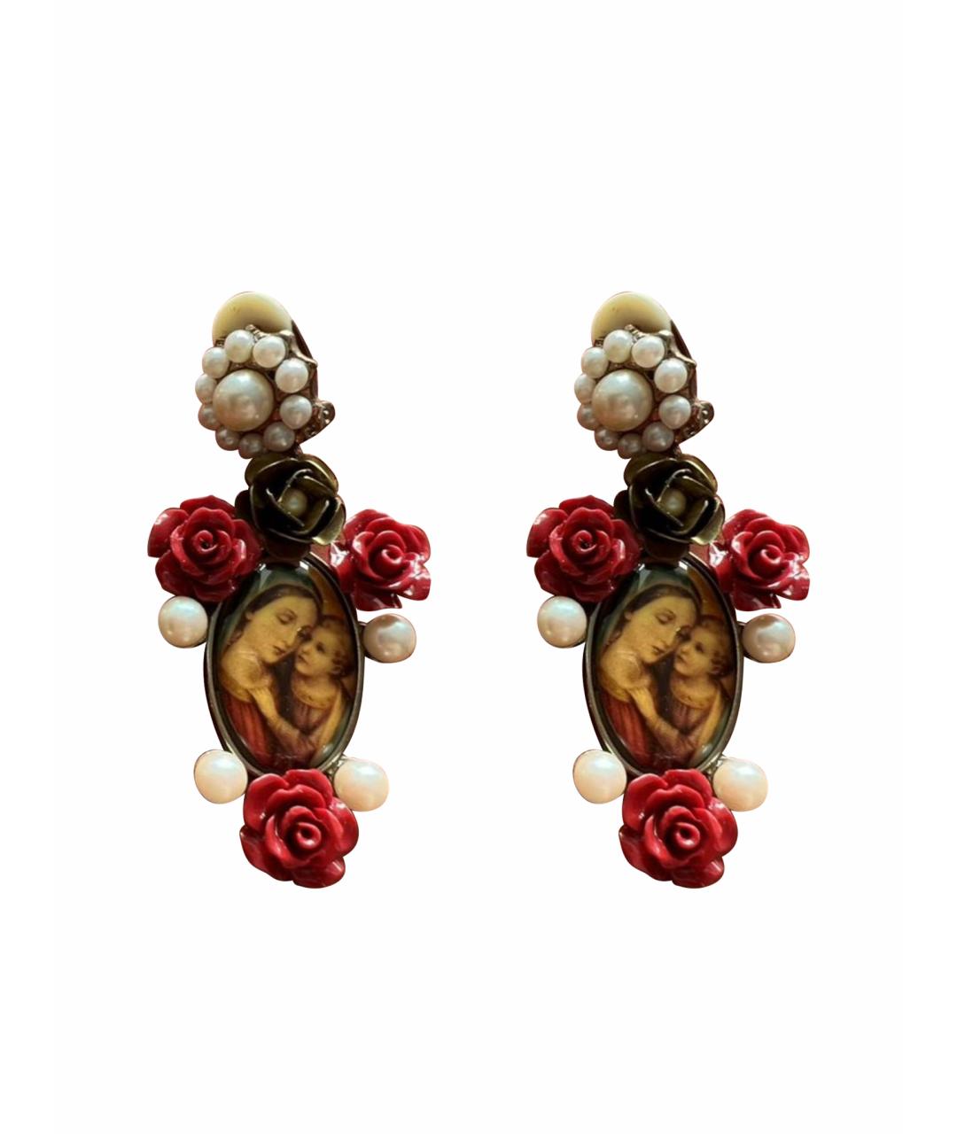 DOLCE&GABBANA Золотые металлические клипсы, фото 1