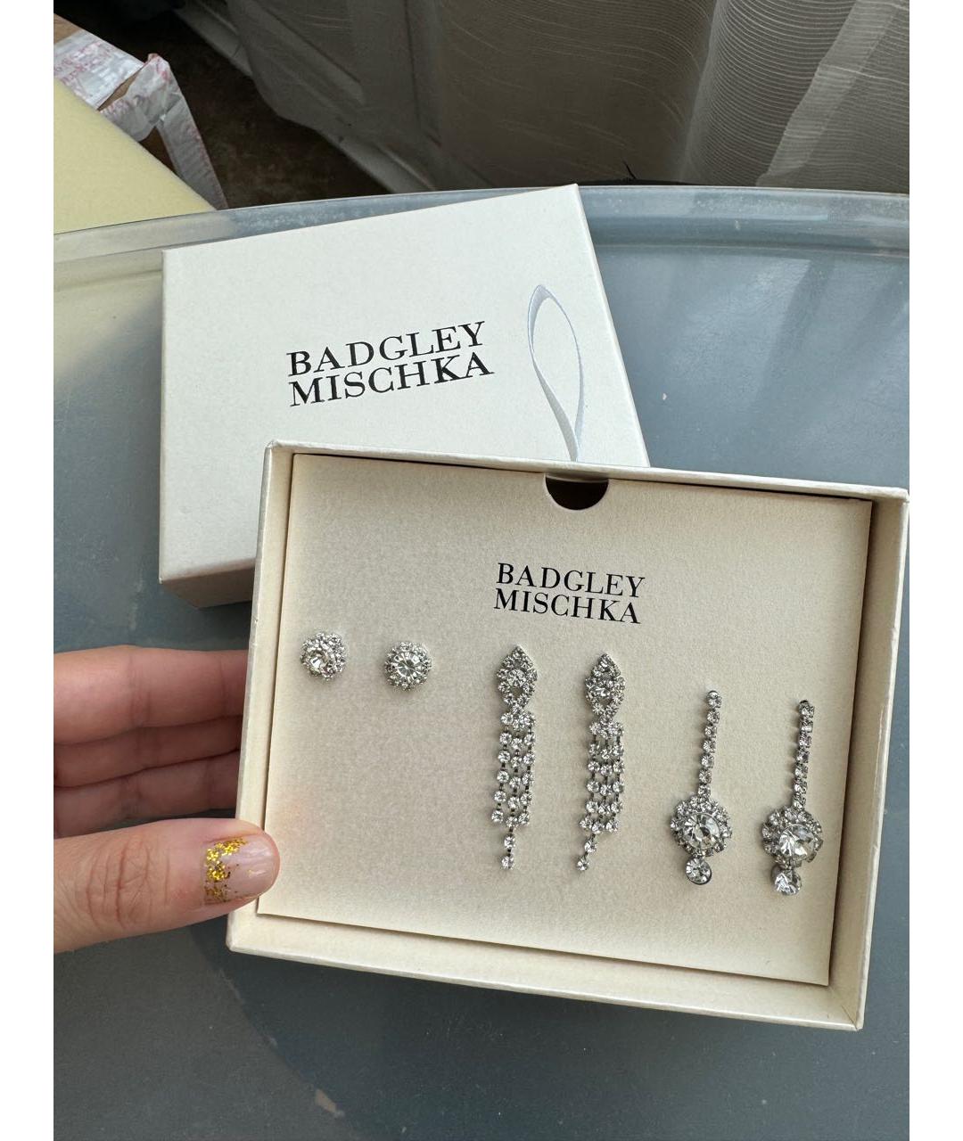 BADGLEY MISCHKA Серебряные металлические серьги, фото 2