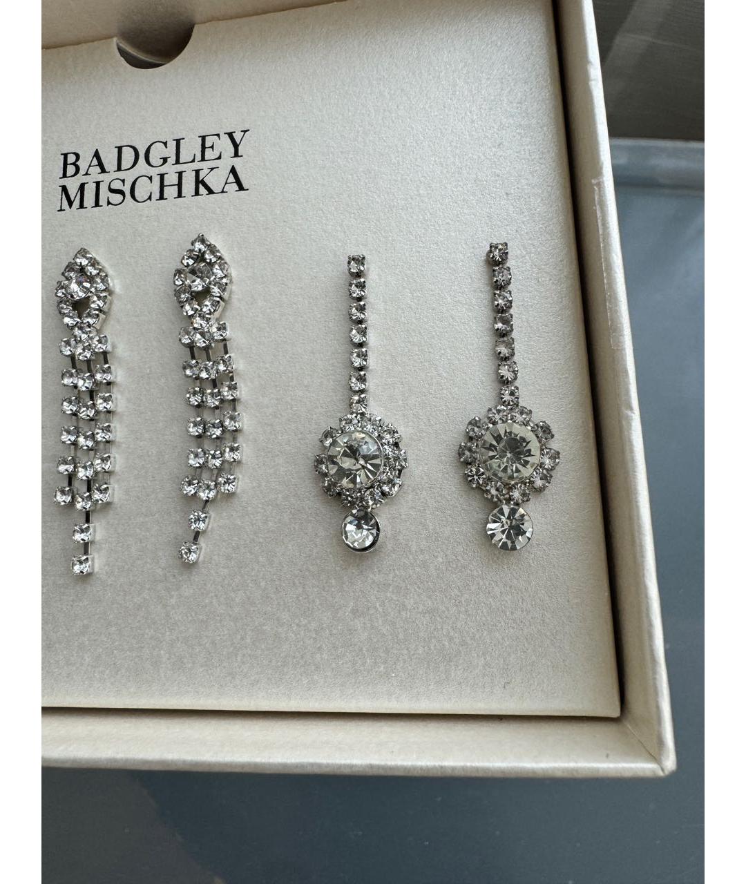 BADGLEY MISCHKA Серебряные металлические серьги, фото 3