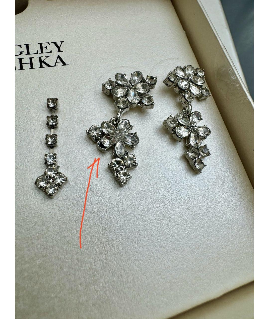 BADGLEY MISCHKA Серебряные металлические серьги, фото 4