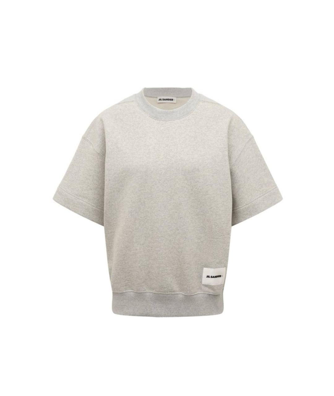 JIL SANDER Серая хлопковая футболка, фото 1