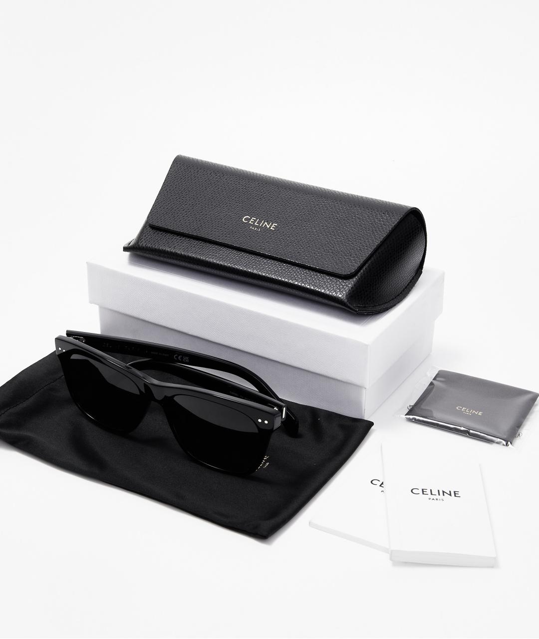 CELINE Черные пластиковые солнцезащитные очки, фото 6