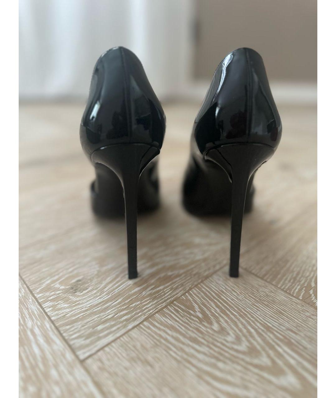 SAINT LAURENT Черные туфли из лакированной кожи, фото 4