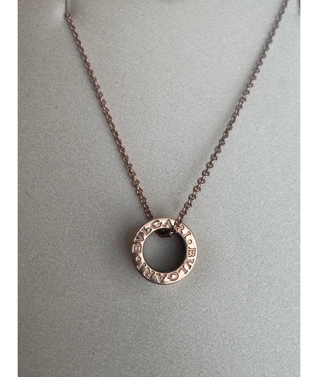 BVLGARI Черная подвеска из розового золота, фото 3