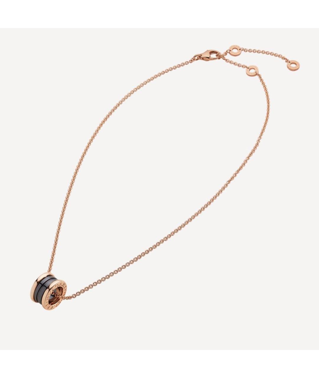 BVLGARI Черная подвеска из розового золота, фото 4