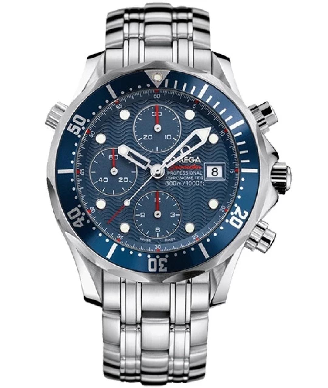 OMEGA Синие металлические часы, фото 1