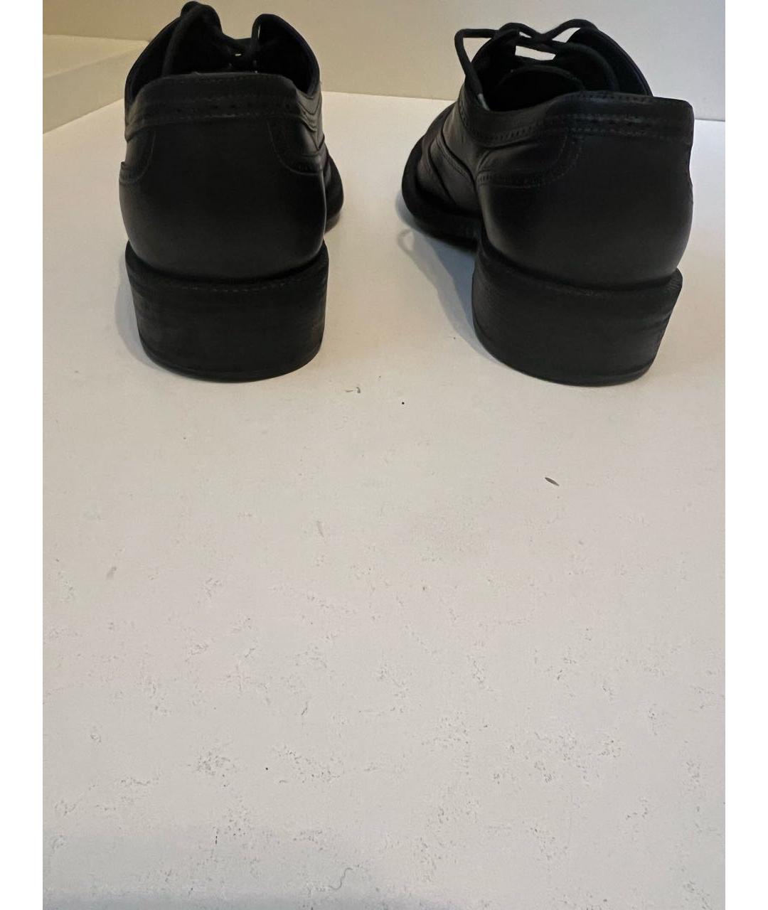 BOTTEGA VENETA Черные кожаные брогги и оксфорды, фото 4