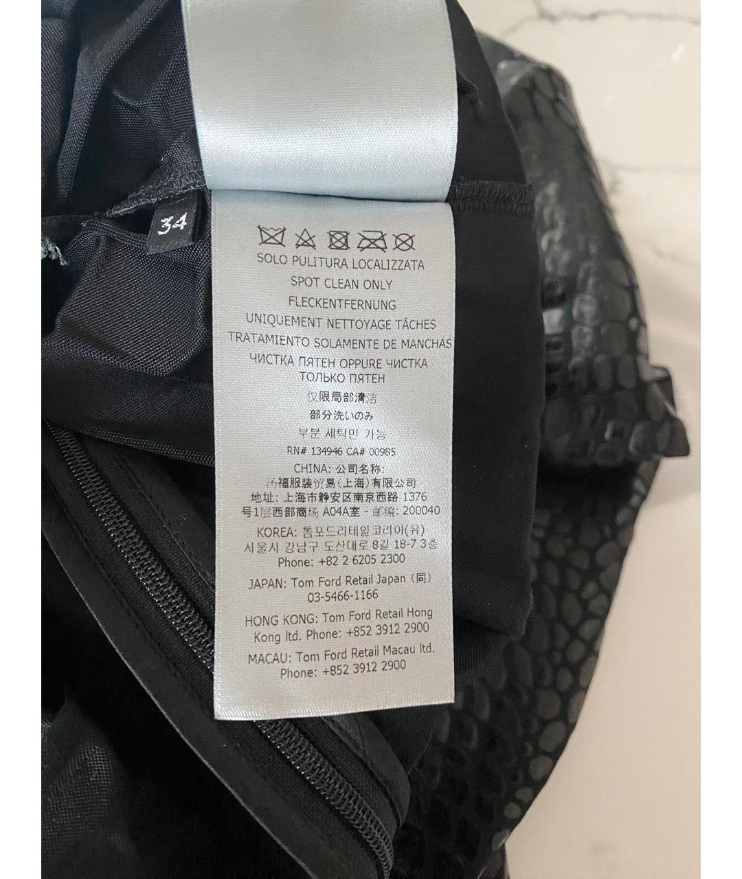 TOM FORD Черное вискозное коктейльное платье, фото 4