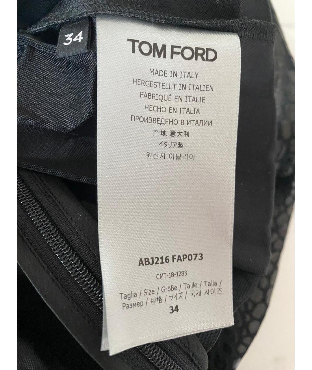TOM FORD Черное вискозное коктейльное платье, фото 3