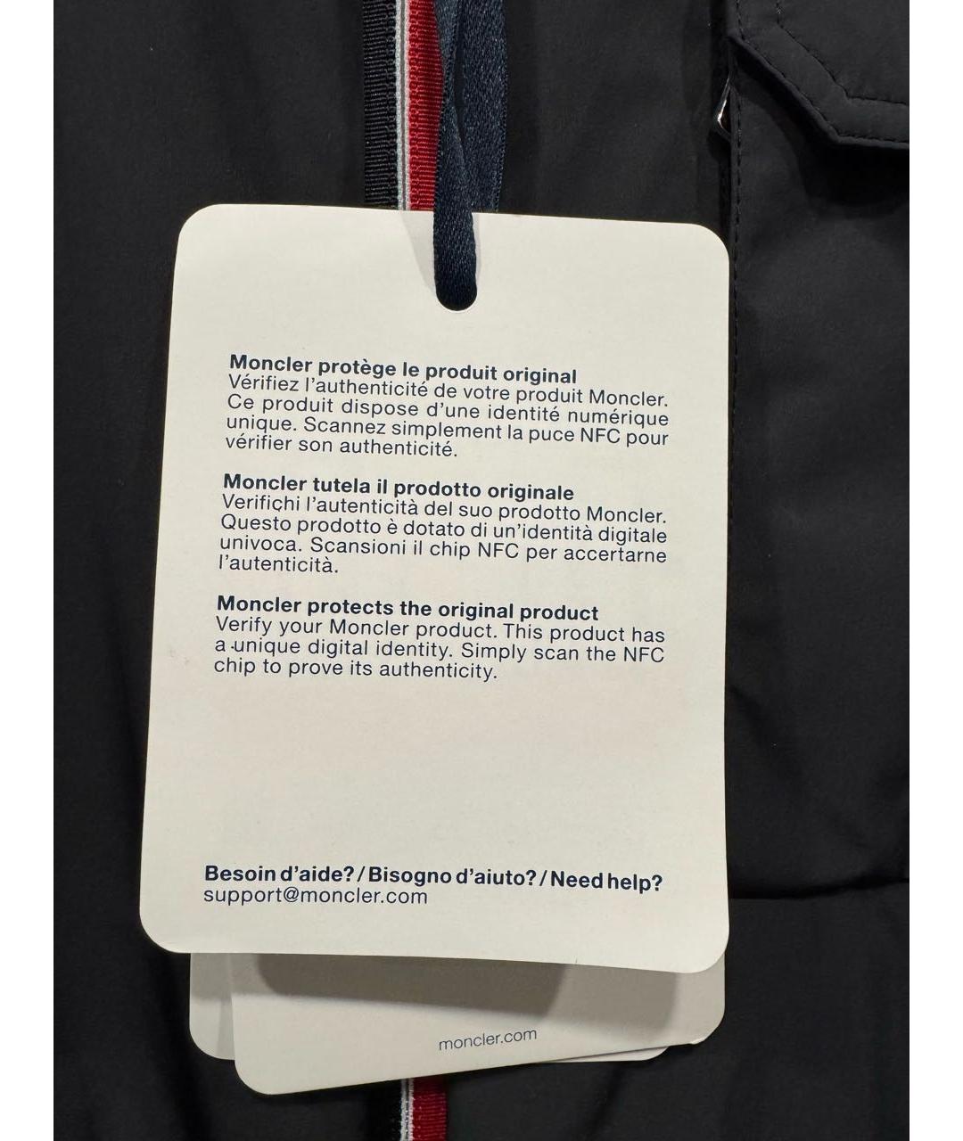 MONCLER Черная полиэстеровая куртка, фото 6