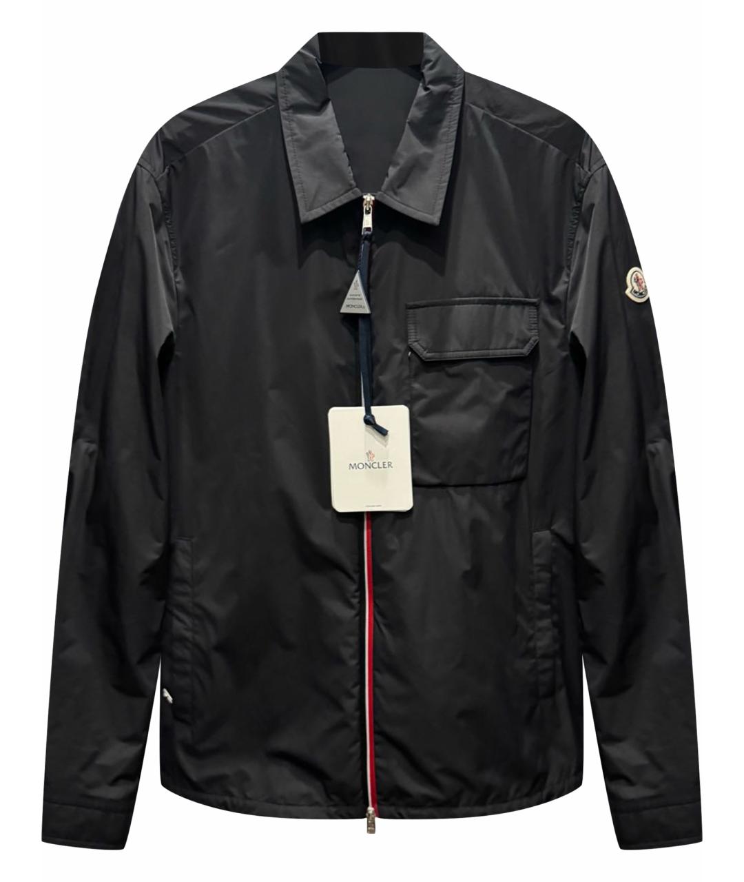 MONCLER Черная полиэстеровая куртка, фото 1