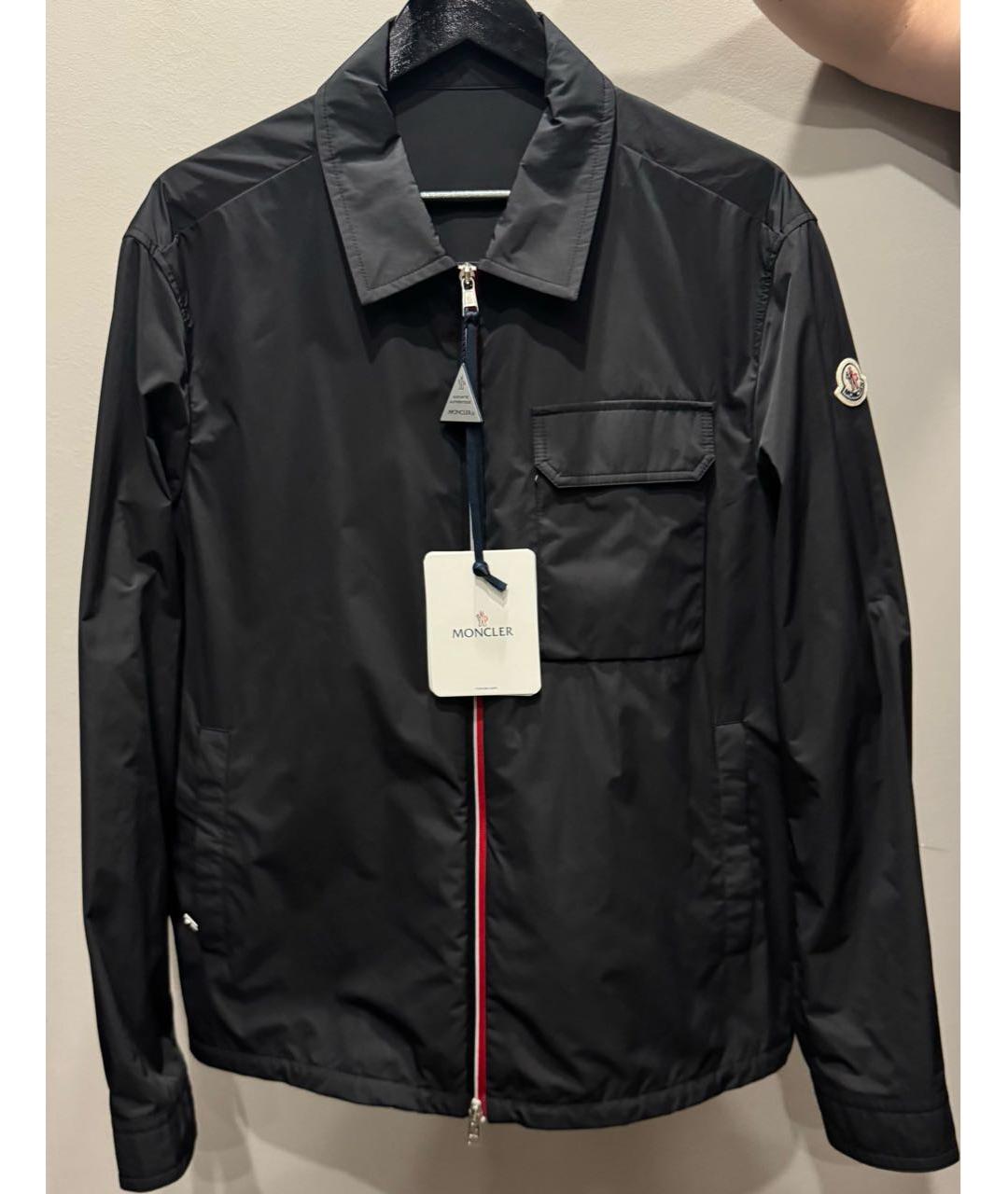 MONCLER Черная полиэстеровая куртка, фото 7