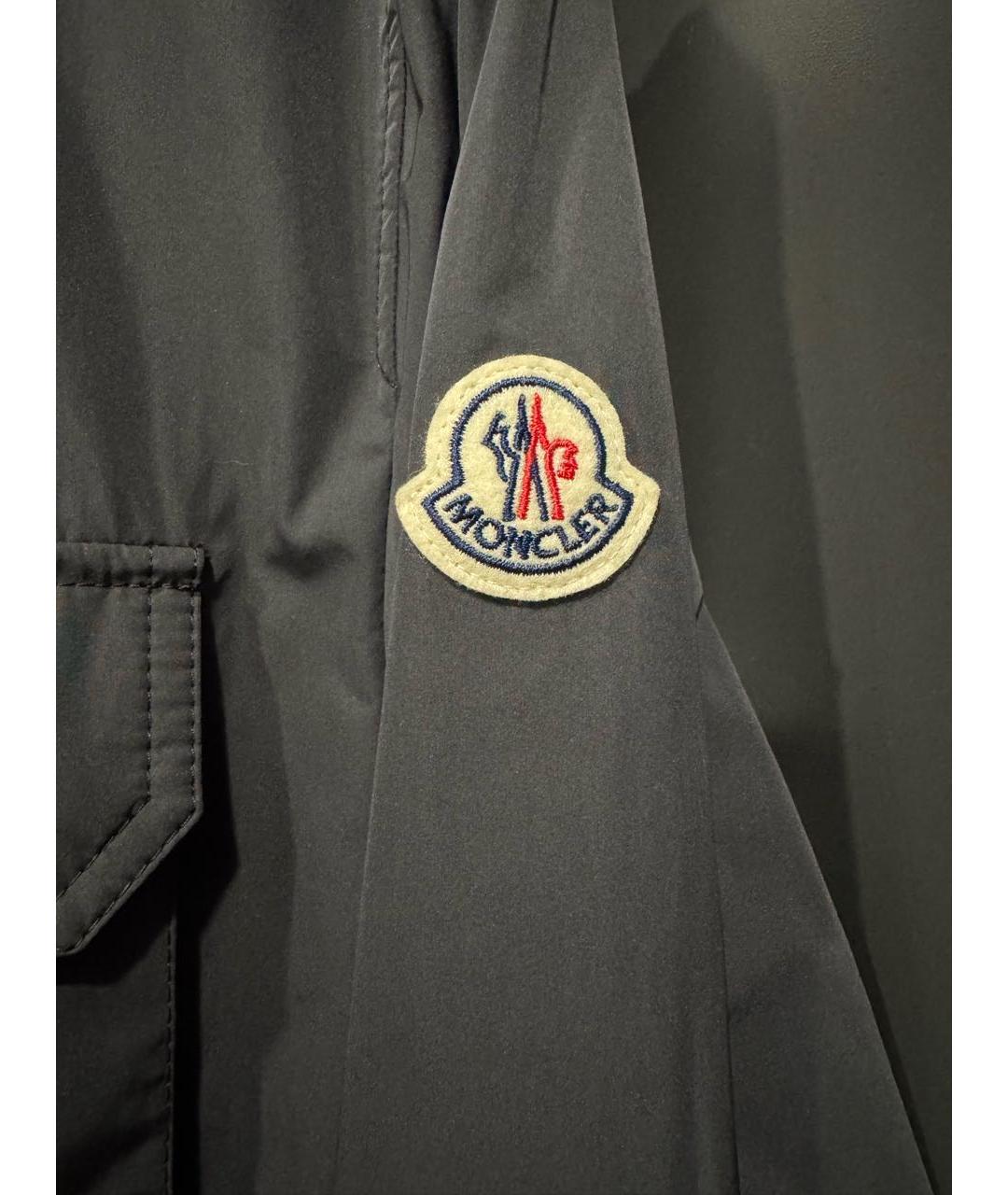 MONCLER Черная полиэстеровая куртка, фото 4