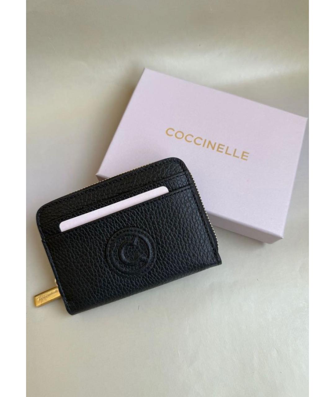 COCCINELLE Черный кожаный кошелек, фото 5