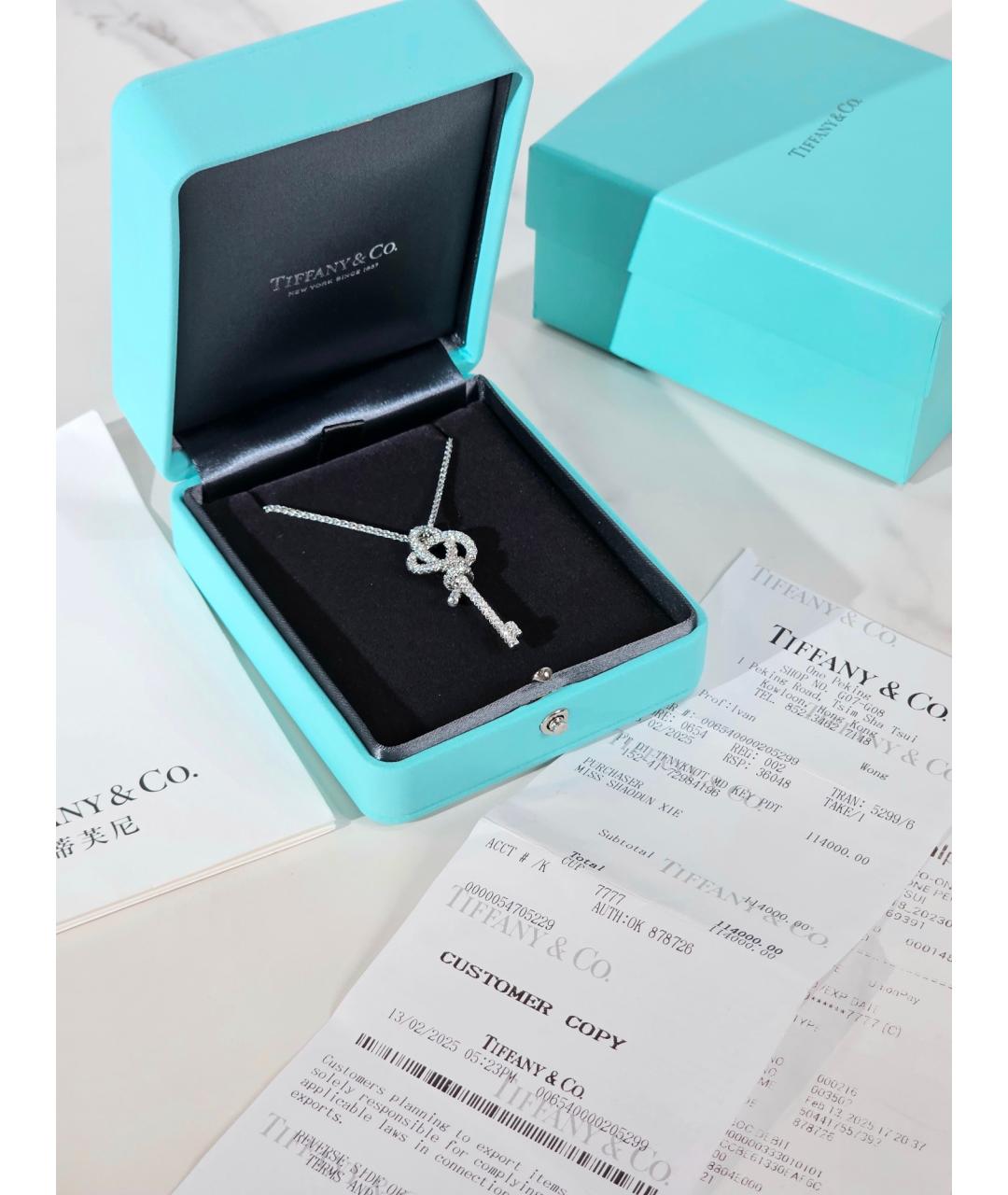 TIFFANY&CO Серебряное платиновое колье, фото 2