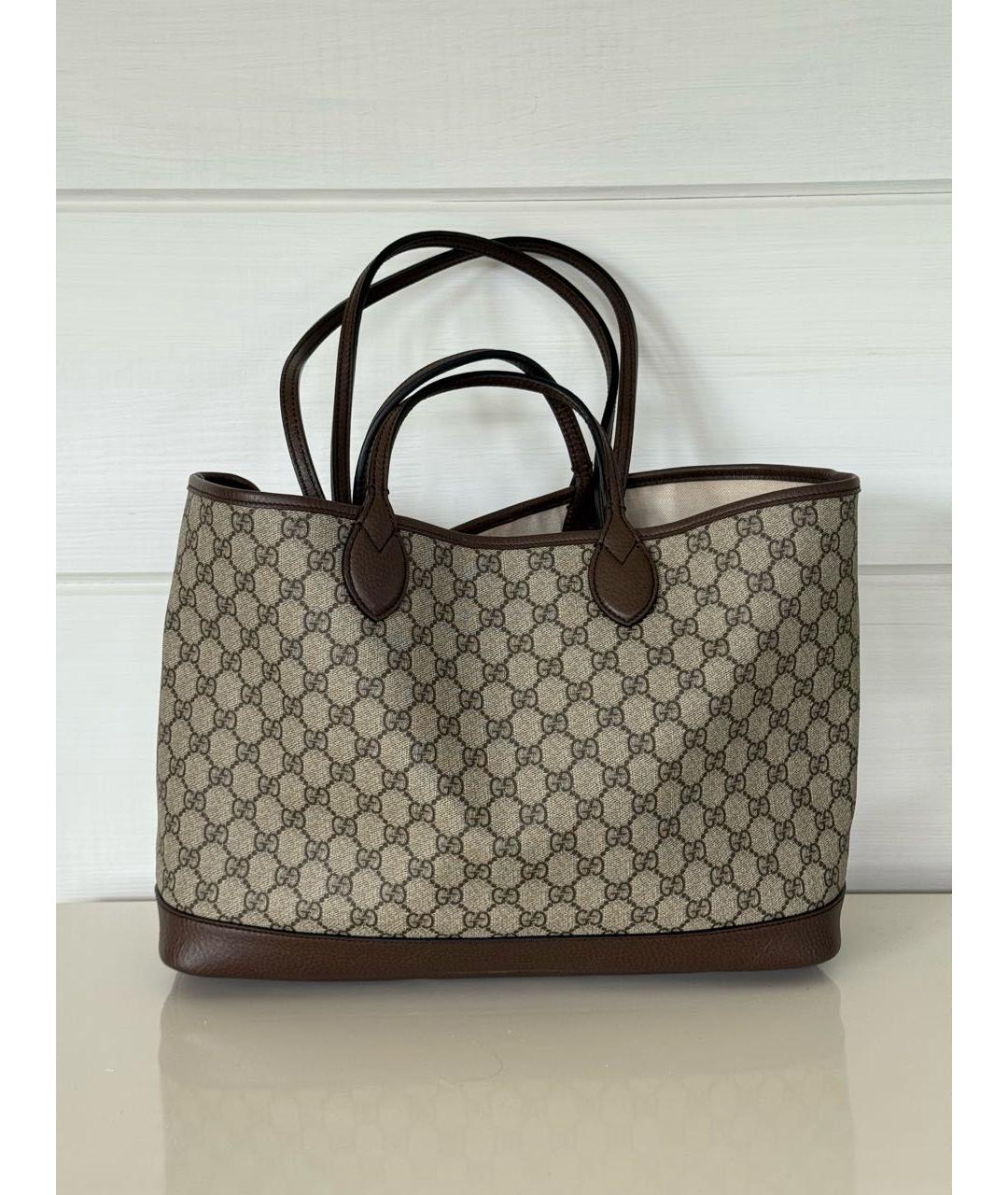 GUCCI Бежевая сумка тоут, фото 3