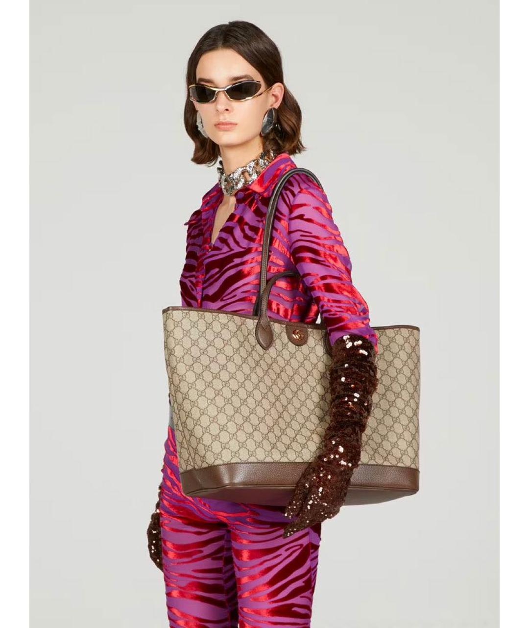 GUCCI Бежевая сумка тоут, фото 5
