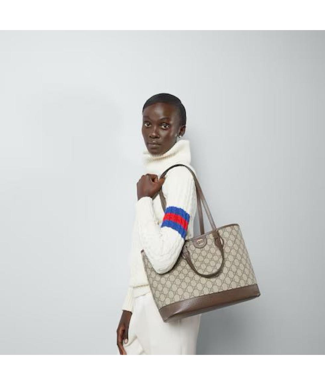 GUCCI Бежевая сумка тоут, фото 6