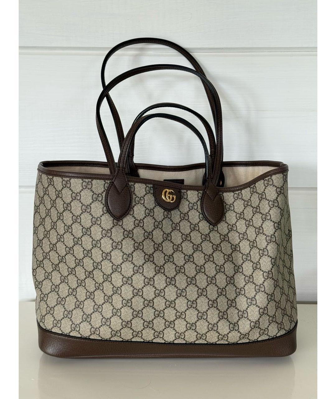 GUCCI Бежевая сумка тоут, фото 9