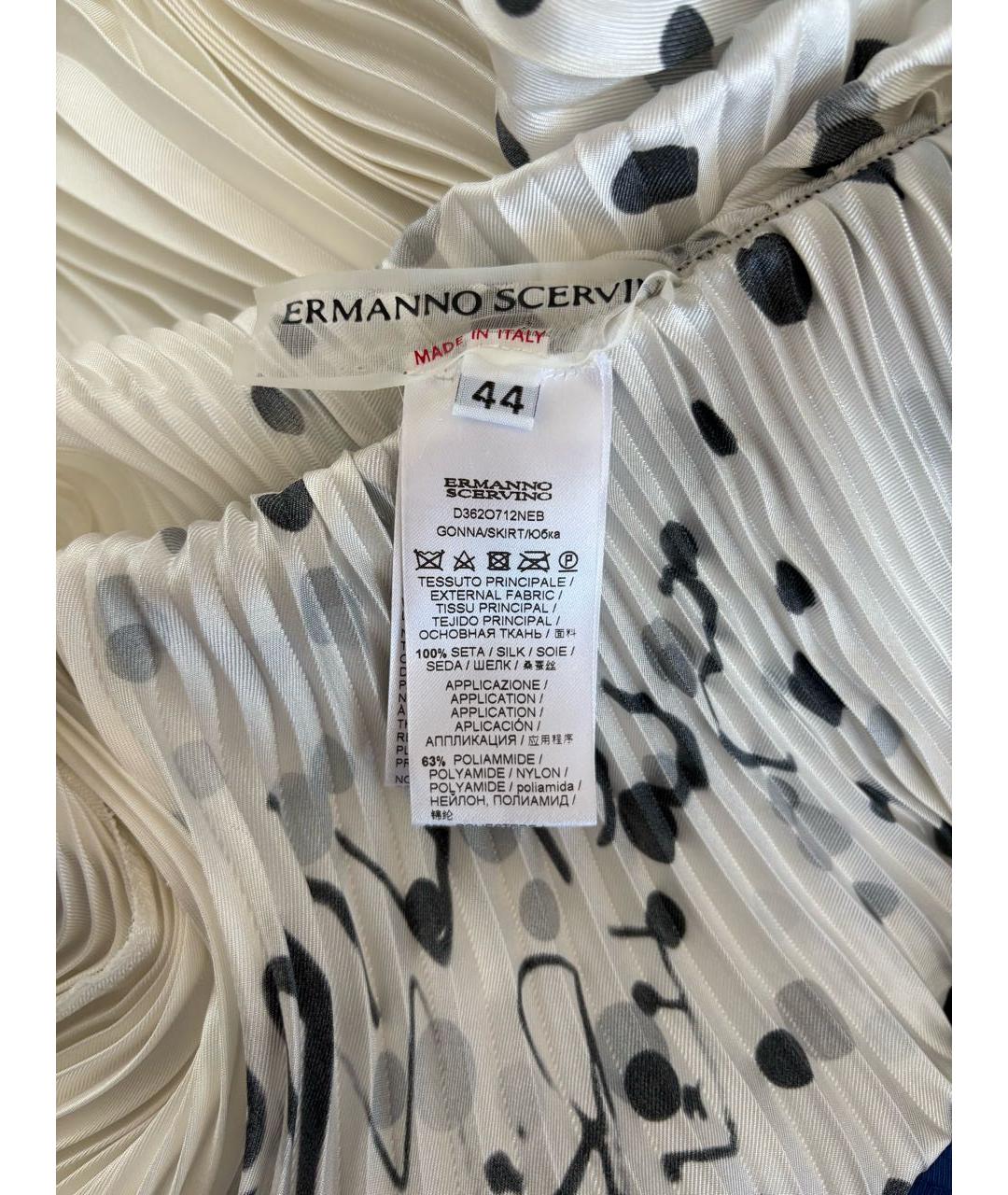 ERMANNO SCERVINO Белая шелковая юбка макси, фото 3