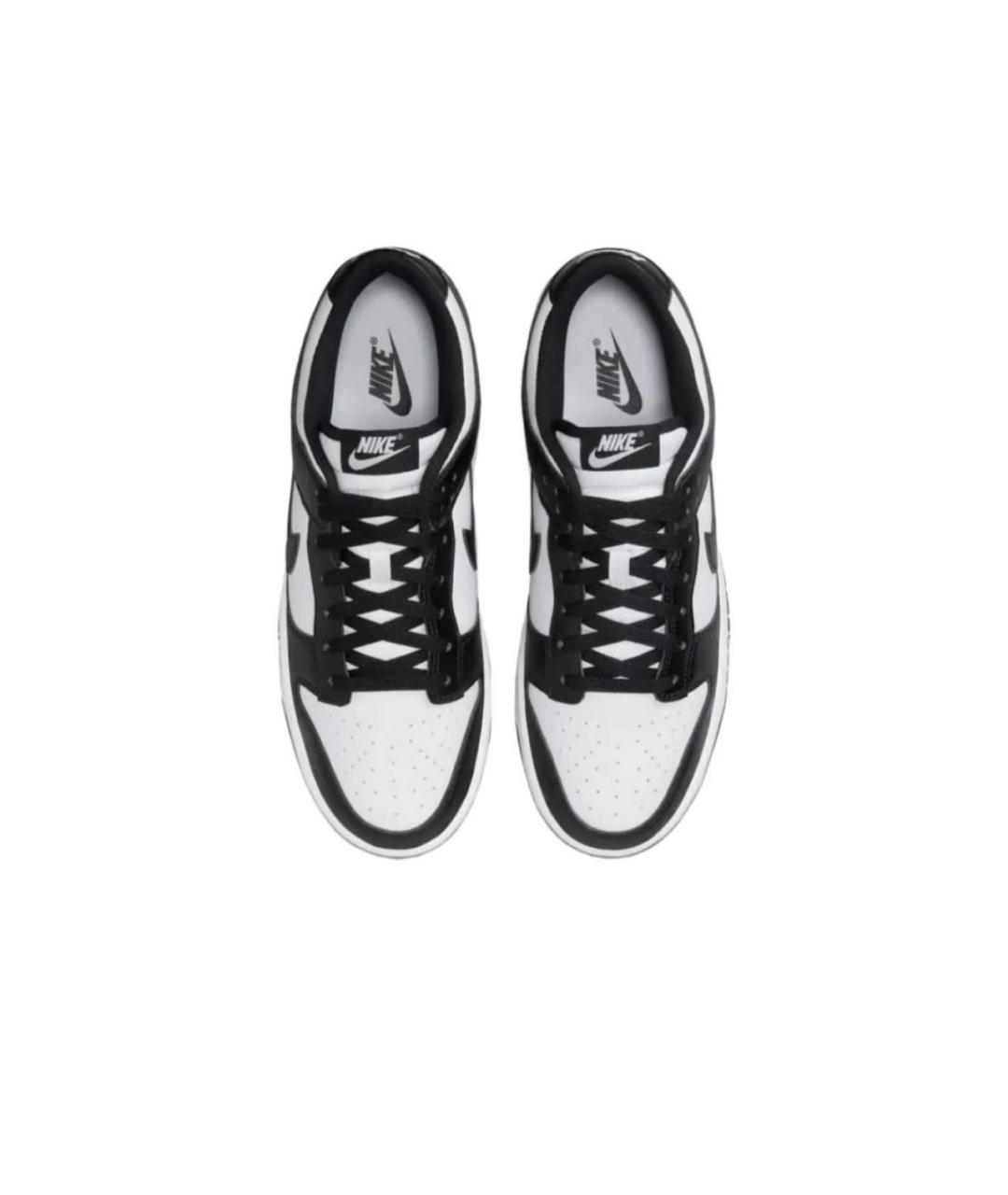 NIKE Черные кожаные низкие кроссовки / кеды, фото 4