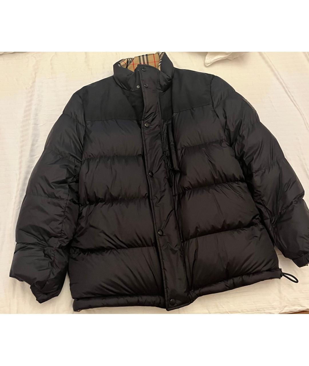 BURBERRY Черная полиэстеровая куртка, фото 4