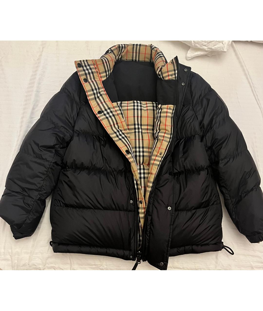 BURBERRY Черная полиэстеровая куртка, фото 2