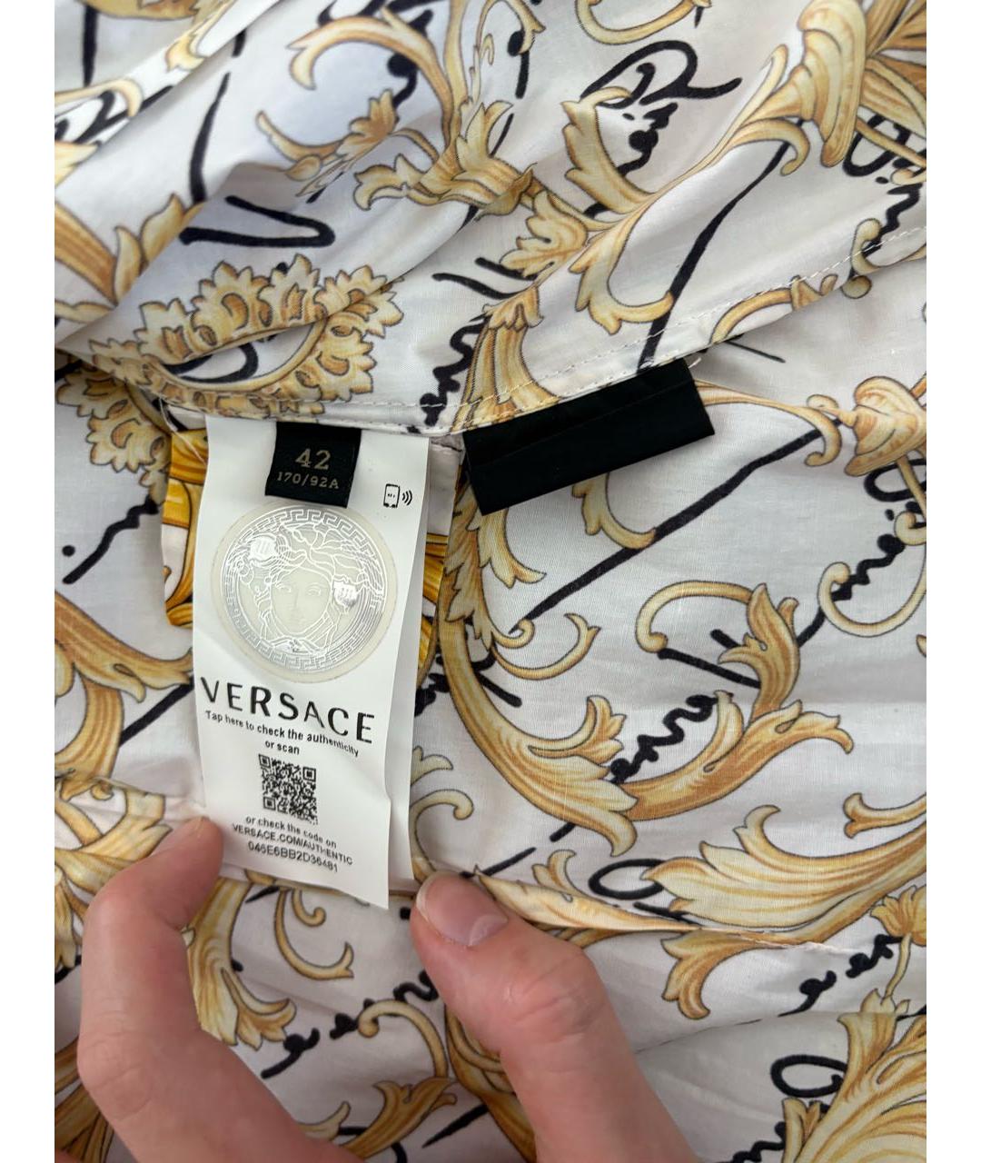 VERSACE Белая хлопковая рубашка, фото 2