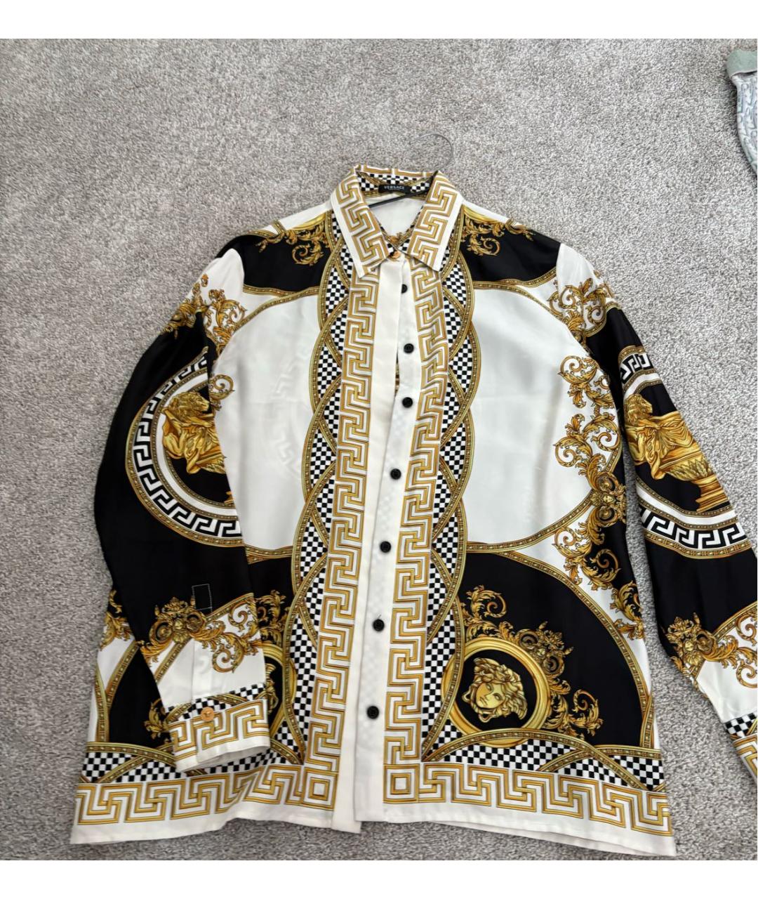 VERSACE Черная шелковая рубашка, фото 3