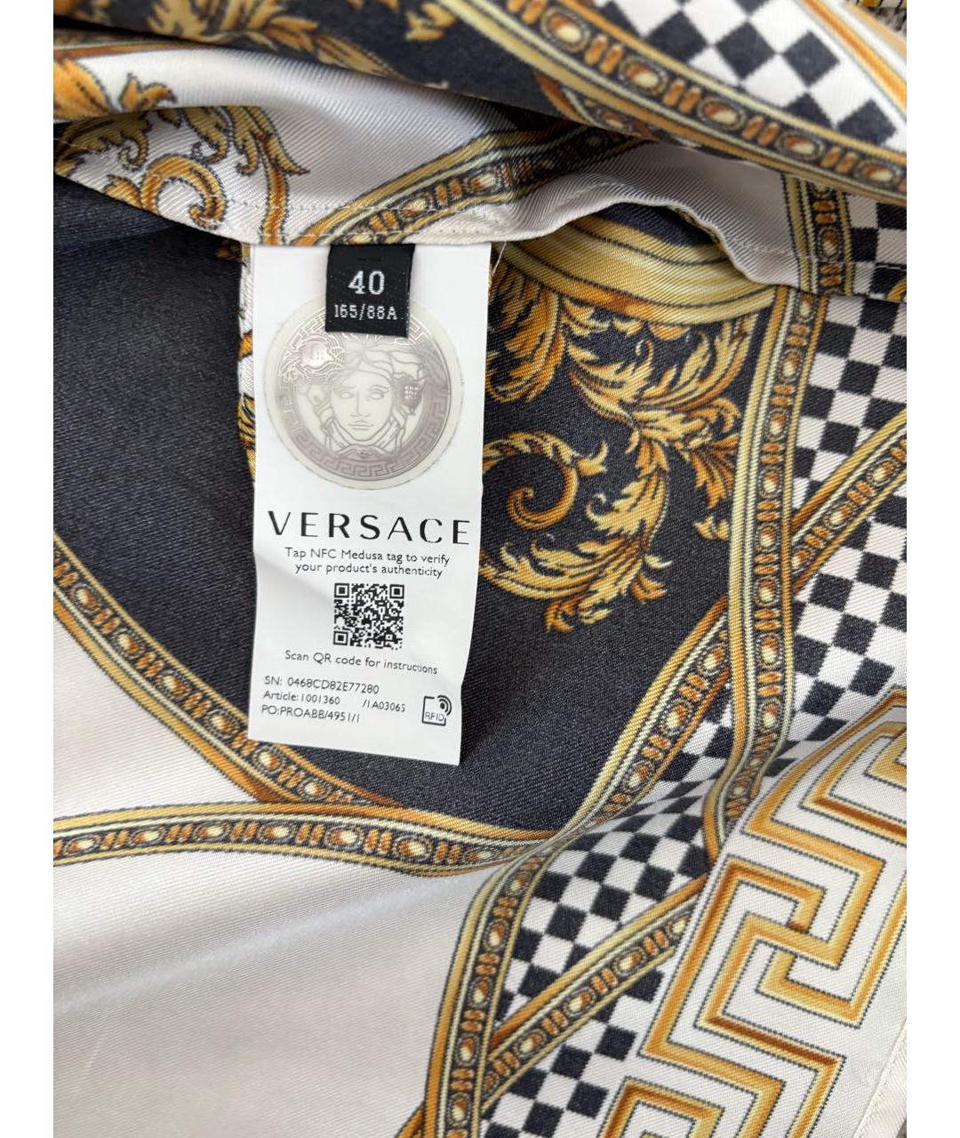 VERSACE Черная шелковая рубашка, фото 2