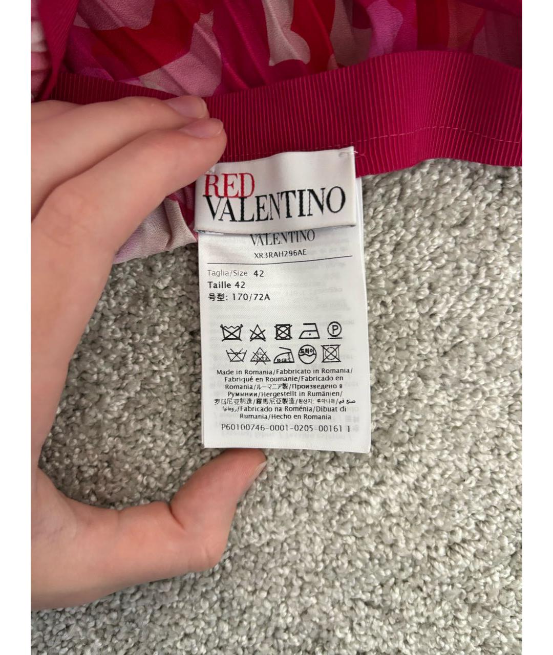 RED VALENTINO Розовый хлопковый костюм с юбками, фото 2