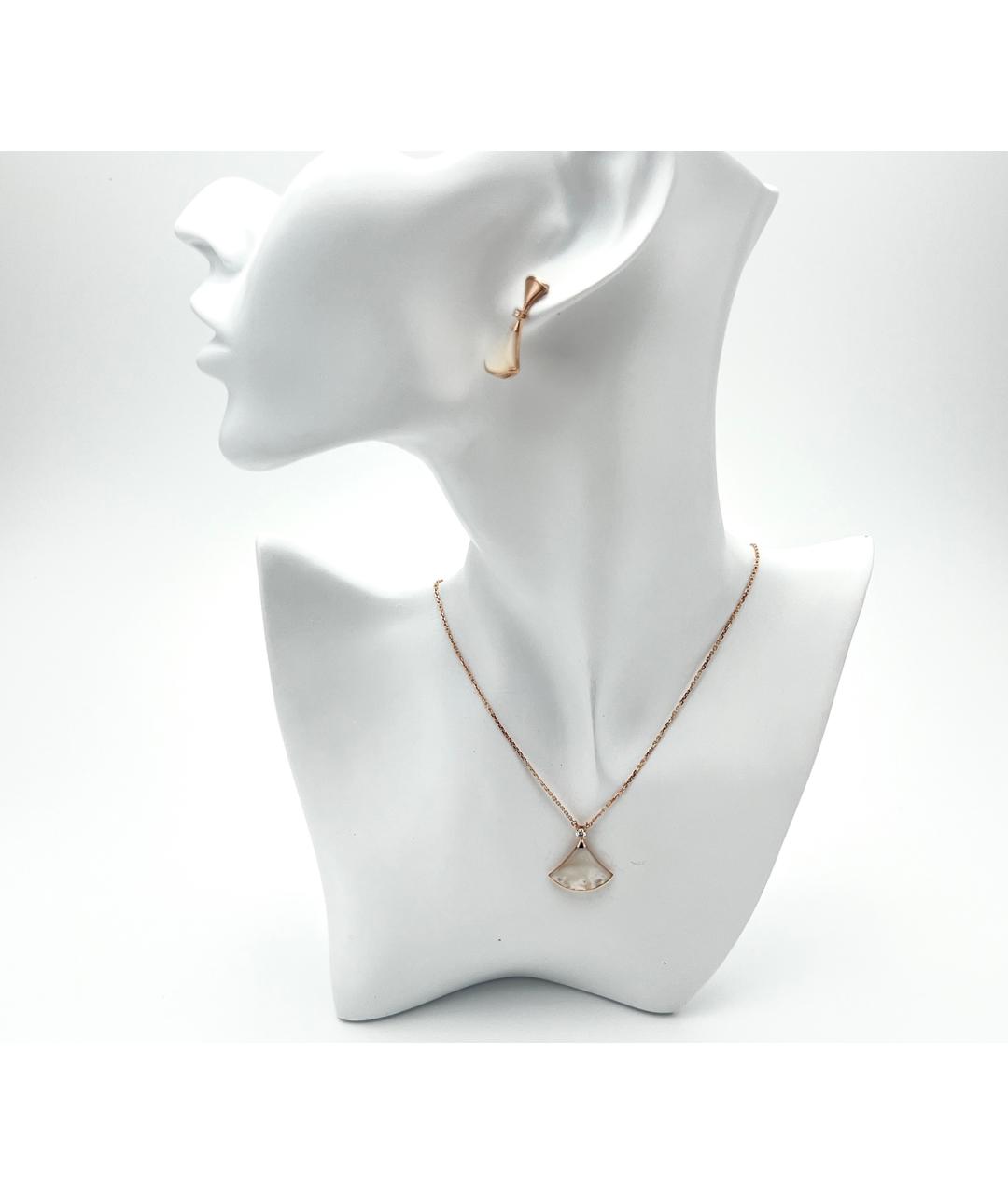 BVLGARI Золотые серьги из розового золота, фото 3